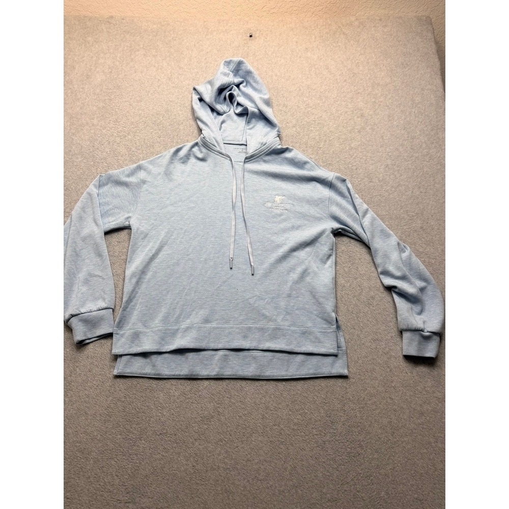 TravisMathew Womens Blue Heathered Hoodie JW Marriott Cancun Resort Spa Small